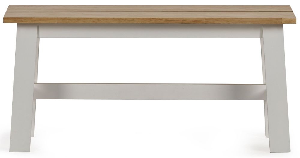 Product photograph of Linwood White Painted Dining Bench from Choice Furniture Superstore.