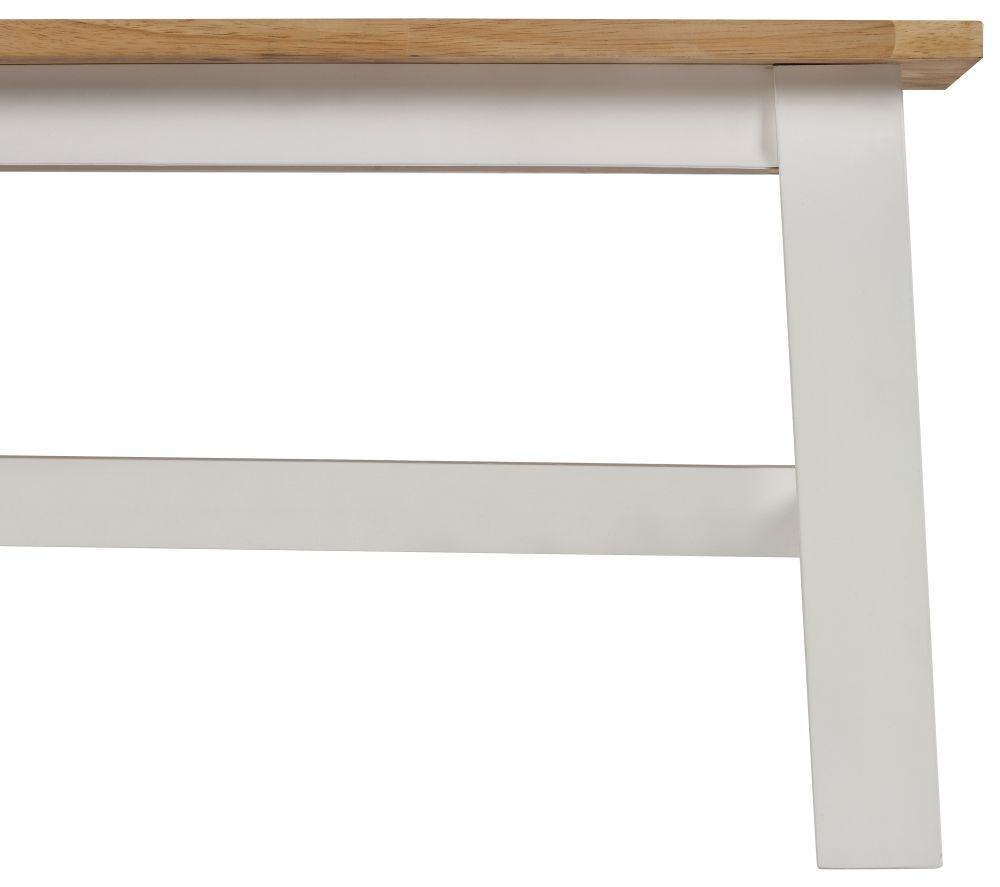Product photograph of Linwood White Painted Dining Bench from Choice Furniture Superstore.