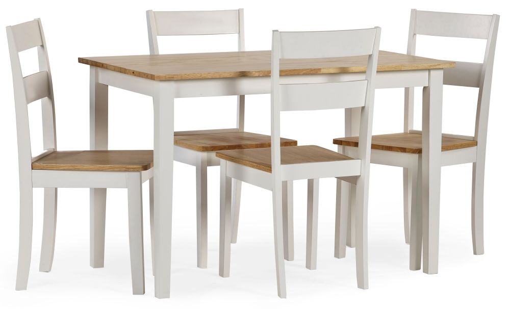 Product photograph of Linwood White Painted Small 4-6 Seater Dining Table Set With Chairs - Comes In 4 6 Chair Options from Choice Furniture Superstore.