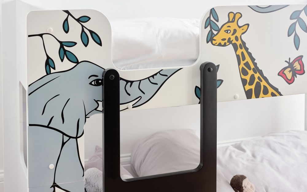Product photograph of Safari White Novelty Bunk Bed from Choice Furniture Superstore.