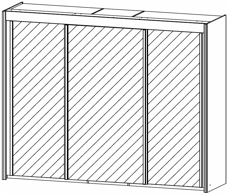 Product photograph of Imperial 3 Mirror Door Sliding Wardrobe In White - 250cm from Choice Furniture Superstore.