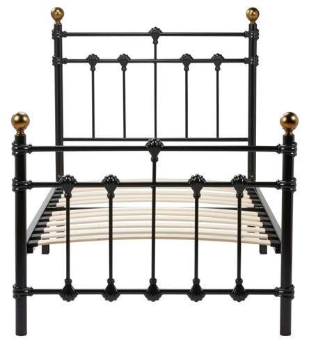Product photograph of Atlas Black Metal Bed - Comes In Single Small Double And Double Size from Choice Furniture Superstore.