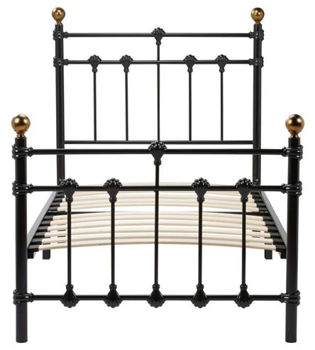 Product photograph of Atlas Black Metal Bed Frame - Sizes Available from Choice Furniture Superstore.