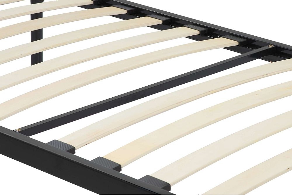 Product photograph of Atlas Black Metal Bed Frame - Sizes Available from Choice Furniture Superstore.