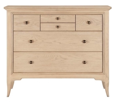 Product photograph of Willis And Gambier Toulon Oak 6 Drawer Tallboy Chest from Choice Furniture Superstore.