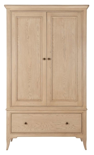 Product photograph of Willis And Gambier Toulon Oak 2 Door 1 Drawer Double Wardrobe from Choice Furniture Superstore.