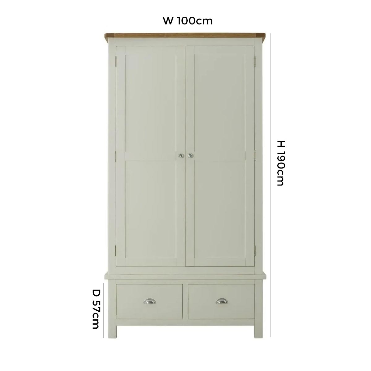 Product photograph of Clearance - Portland Stone Painted Gents Wardrobe - Fss14818 from Choice Furniture Superstore.