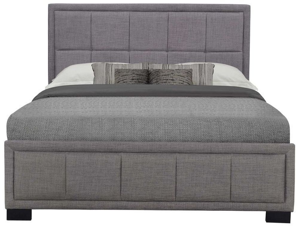 Product photograph of Hannover Grey Fabric Bed - Comes In Double And King Size from Choice Furniture Superstore.