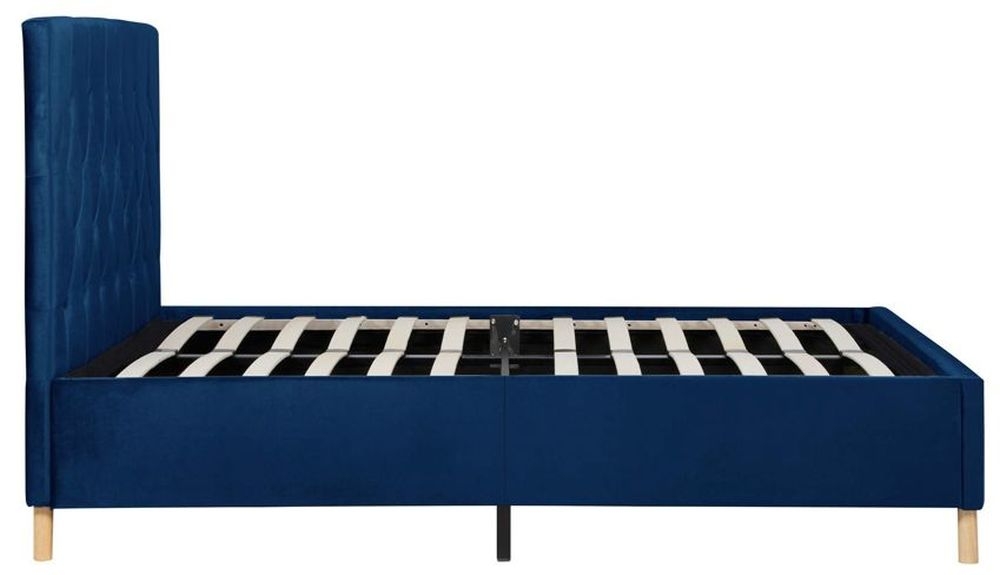 Product photograph of Loxley Blue Fabric King Size Bed from Choice Furniture Superstore.