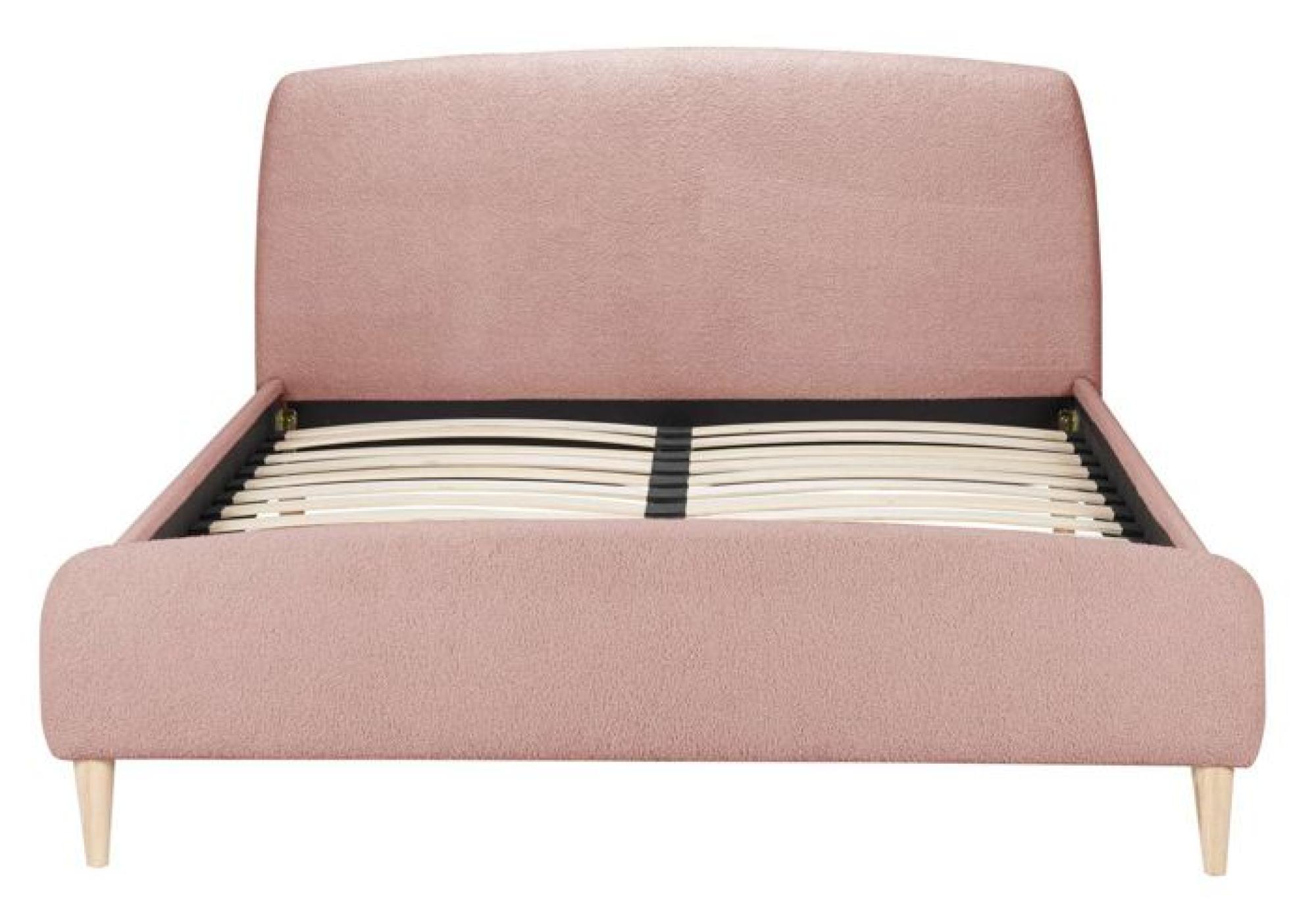 Product photograph of Otley Blush Pink Fabric Bed - Sizes Available from Choice Furniture Superstore.