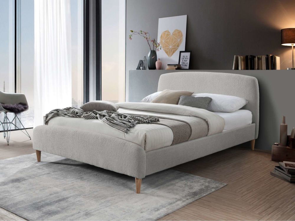 Product photograph of Otley Dove Grey Fabric Bed - Sizes Available from Choice Furniture Superstore.