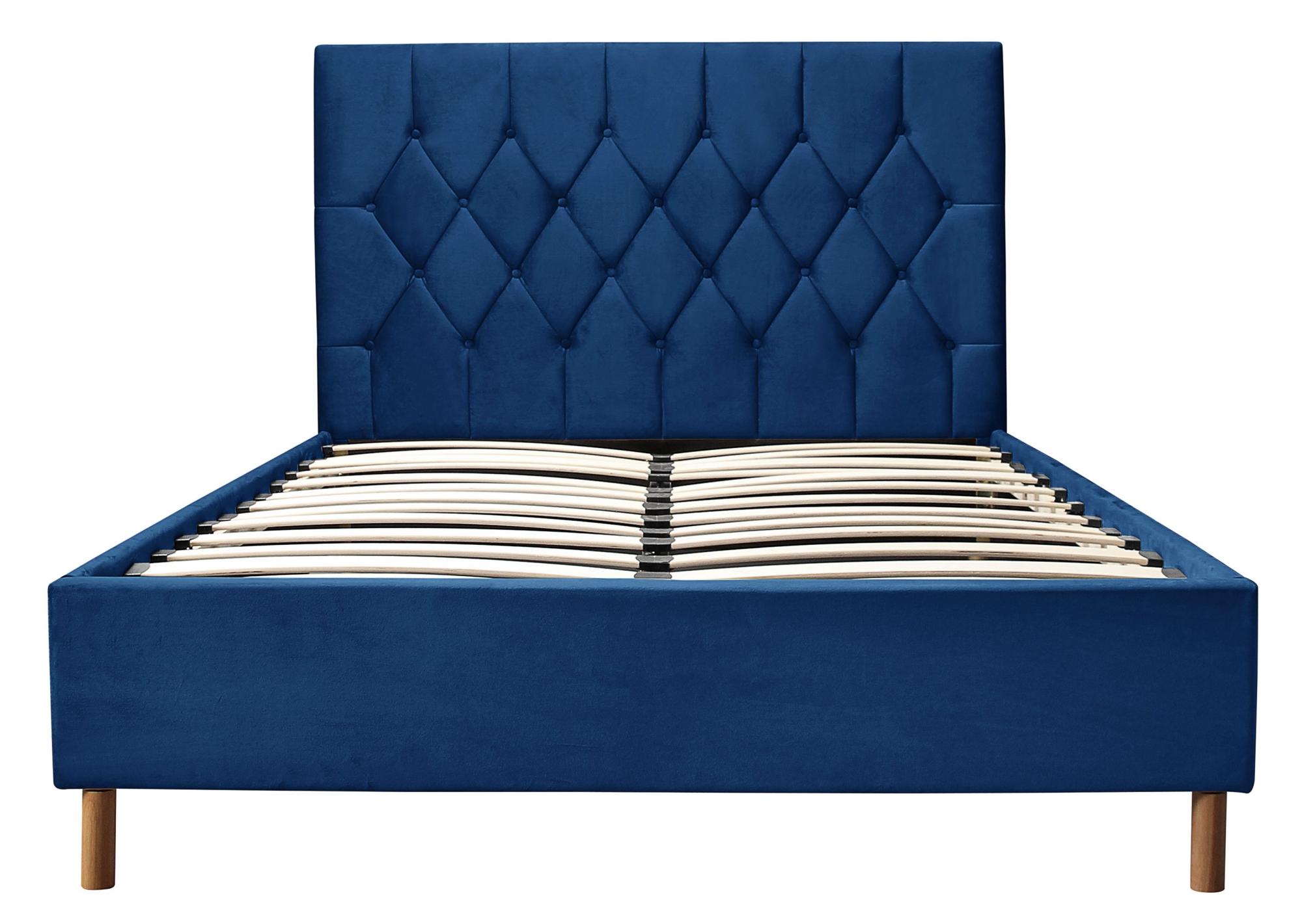 Product photograph of Loxley Blue Fabric Ottoman Storage Bed - Sizes Available from Choice Furniture Superstore.