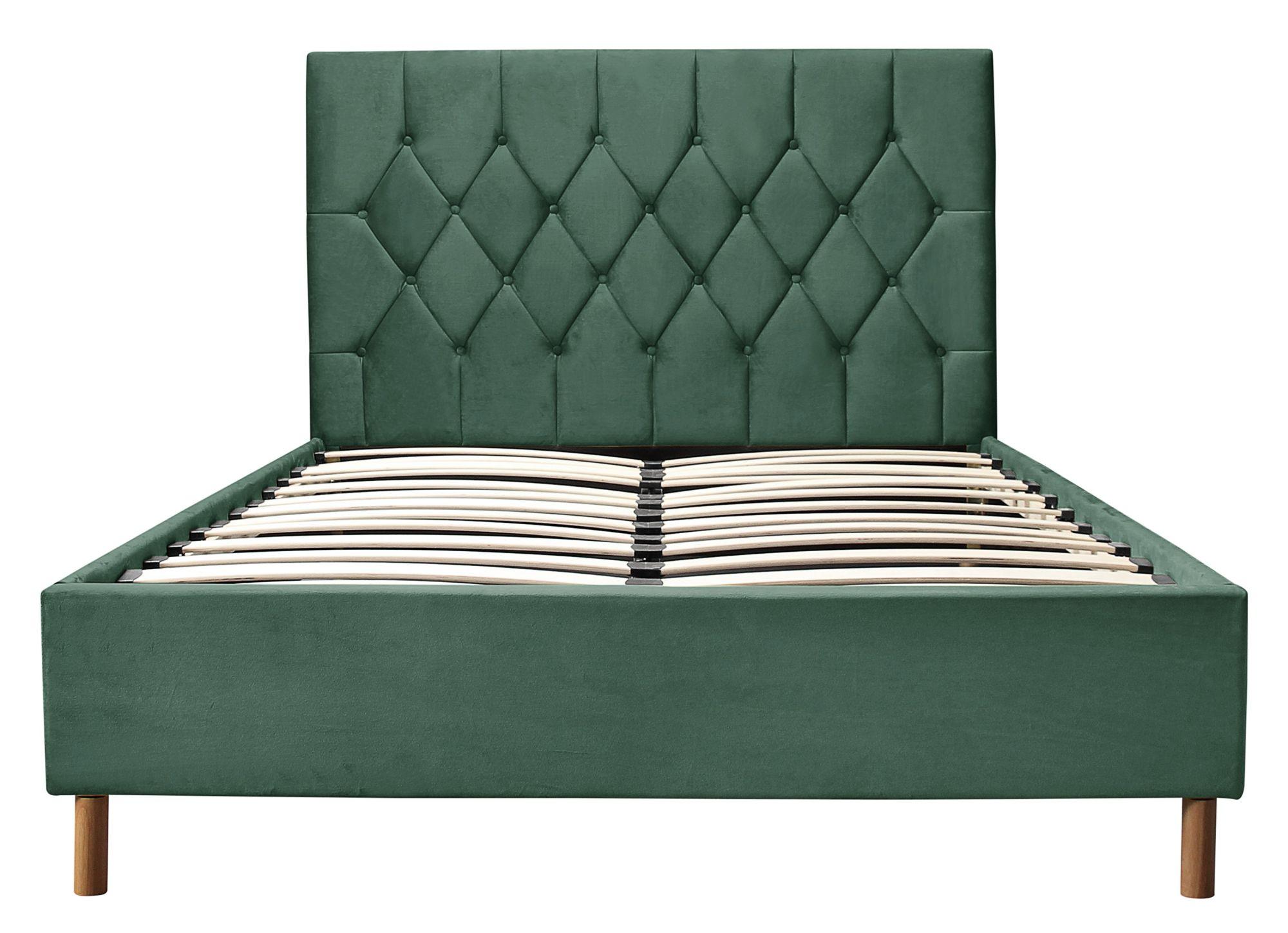 Product photograph of Loxley Green Fabric Ottoman Storage Bed - Sizes Available from Choice Furniture Superstore.