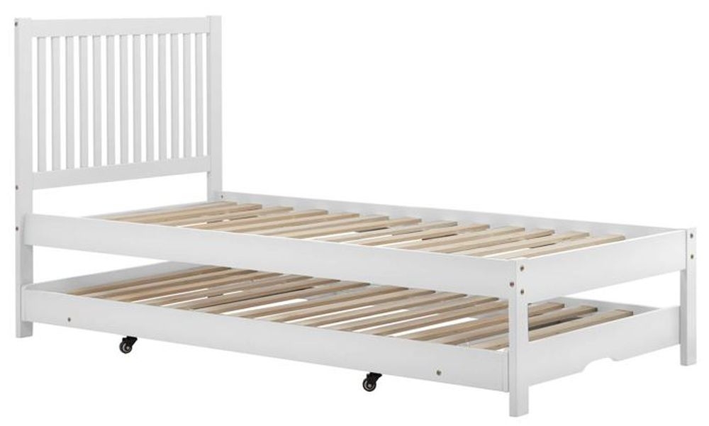 Product photograph of Buxton White Trundle Bed - Comes In Single Size from Choice Furniture Superstore.