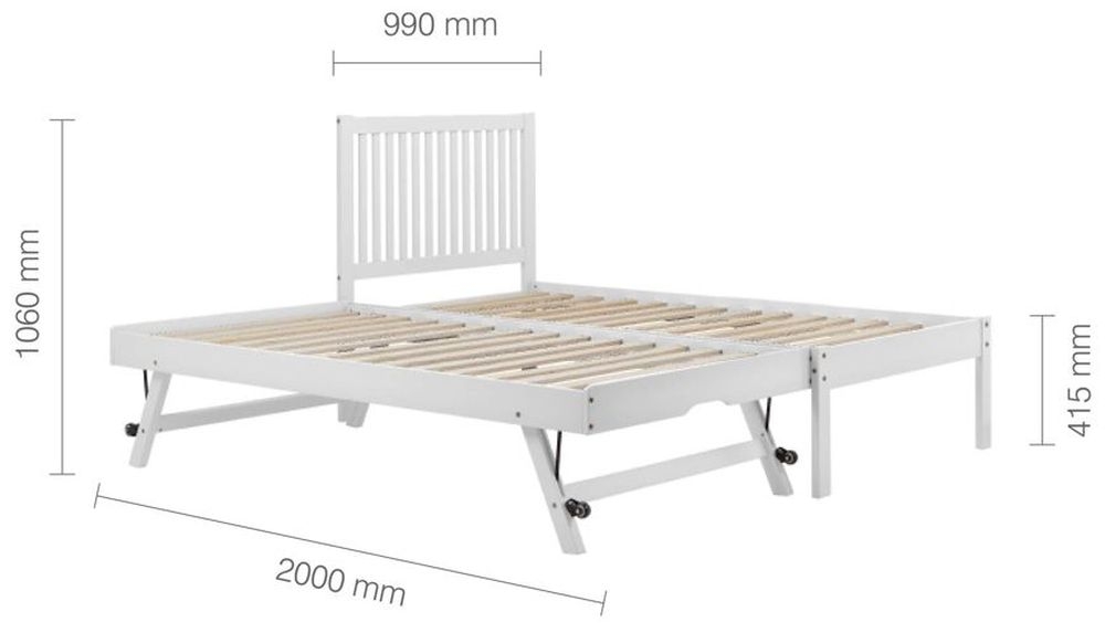 Buxton White Trundle Bed CFS UK