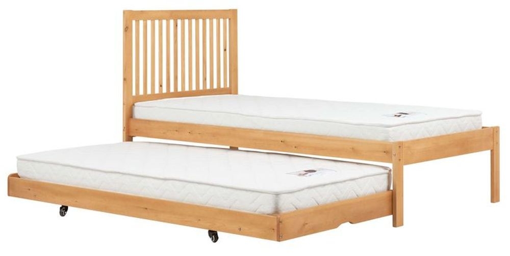 Product photograph of Buxton Honey Pine Trundle Bed - Comes In Single Size from Choice Furniture Superstore.