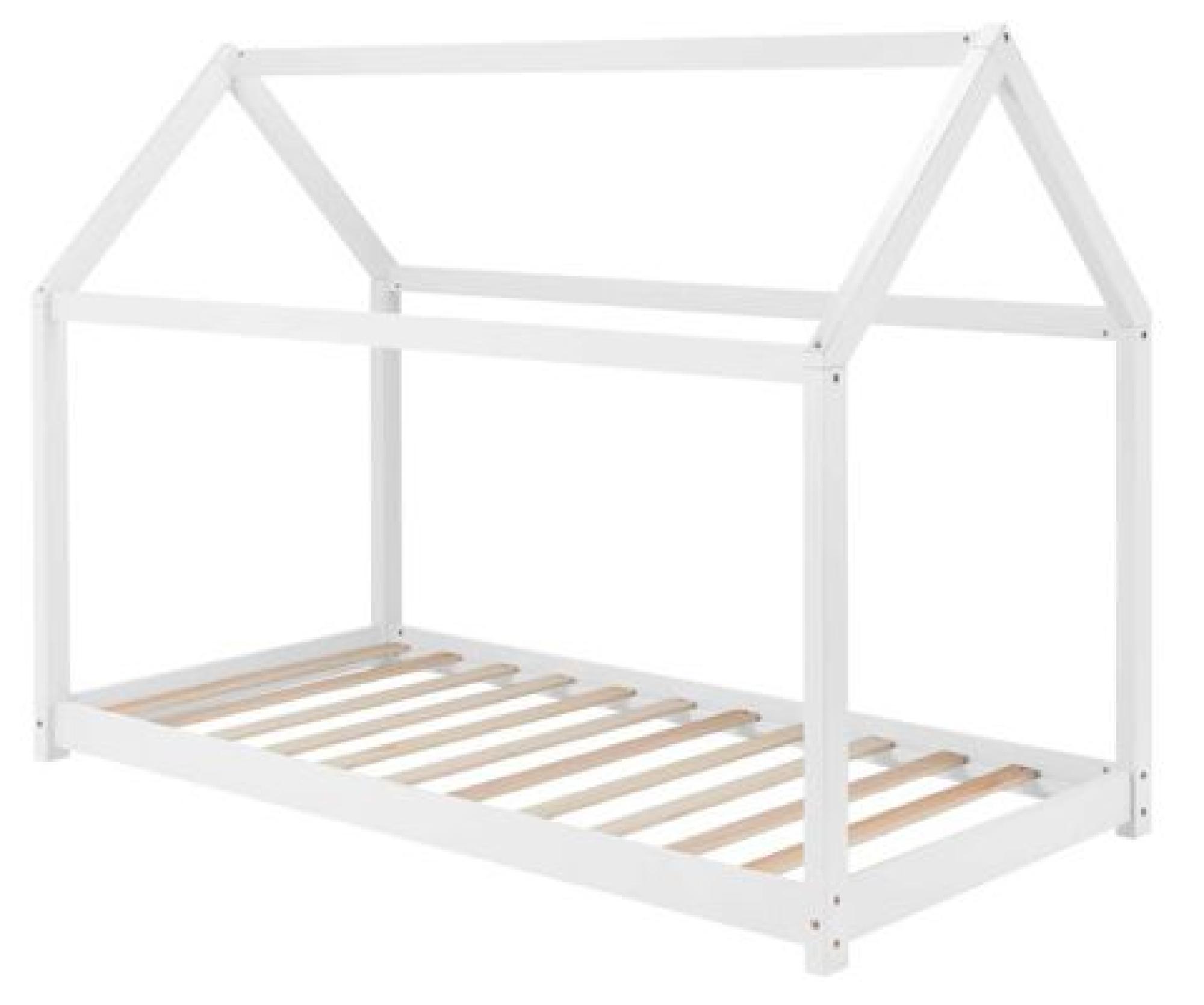 Product photograph of Kids House White Wooden Bed from Choice Furniture Superstore.