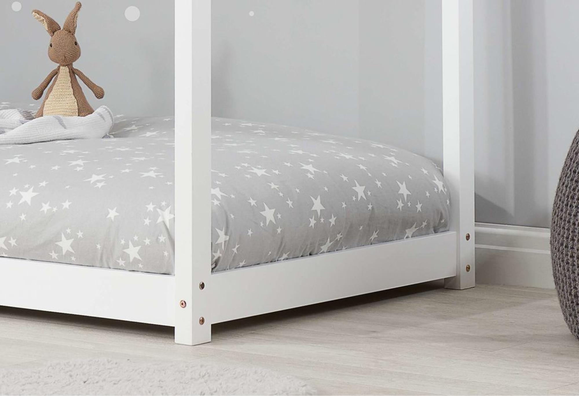 Product photograph of Kids House White Wooden Bed from Choice Furniture Superstore.