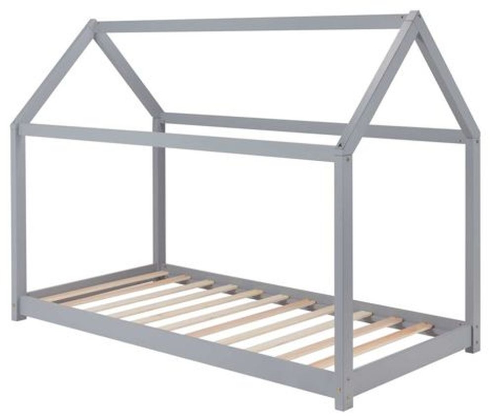 Product photograph of House Grey Wood Bed from Choice Furniture Superstore.