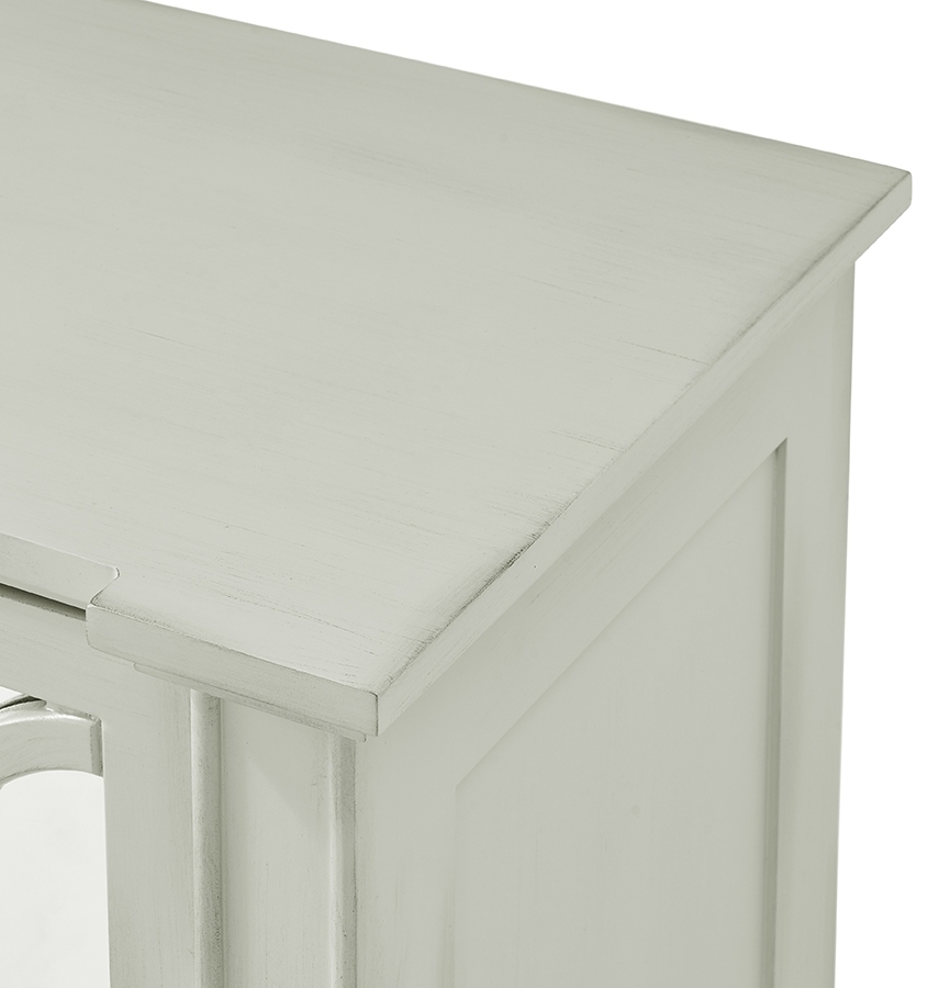 Product photograph of Modena Grey Mirrored 2 Drawer Bedside Table from Choice Furniture Superstore.