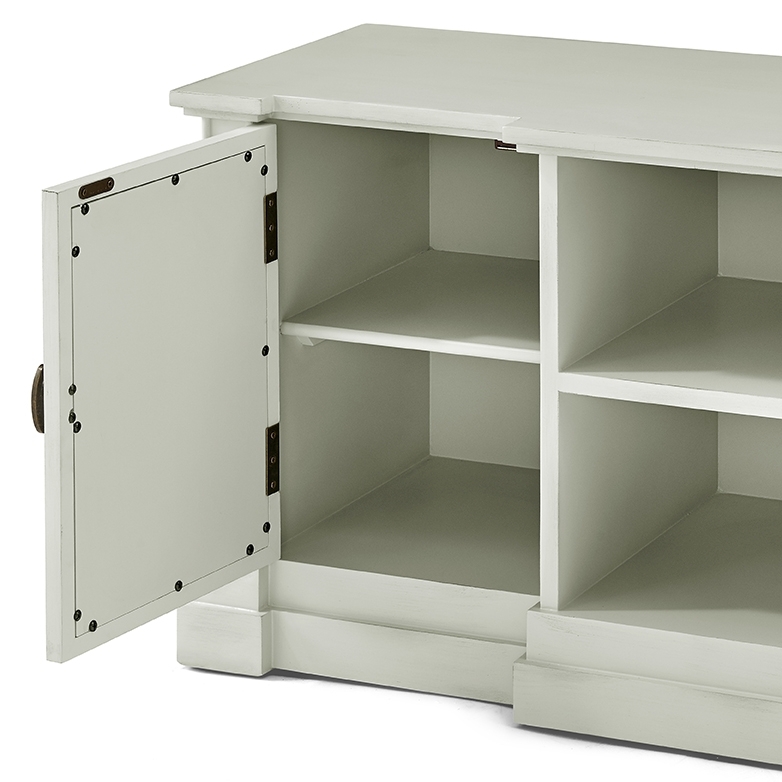 Product photograph of Modena Grey Mirrored 2 Door Tv Unit from Choice Furniture Superstore.