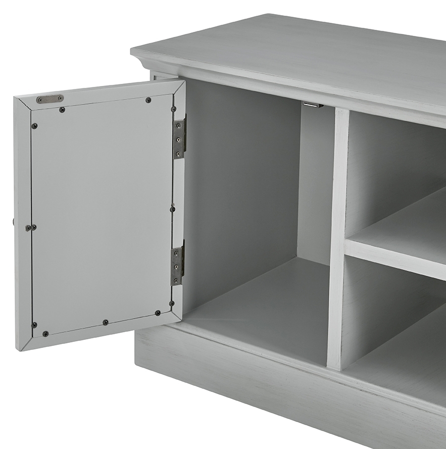 Product photograph of Yardley Grey Mirrored 2 Door Tv Unit from Choice Furniture Superstore.