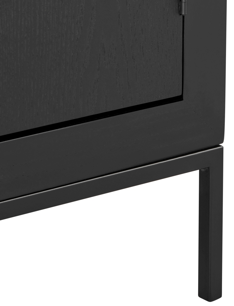 Product photograph of Brixton Black 2 Door Sideboard from Choice Furniture Superstore.