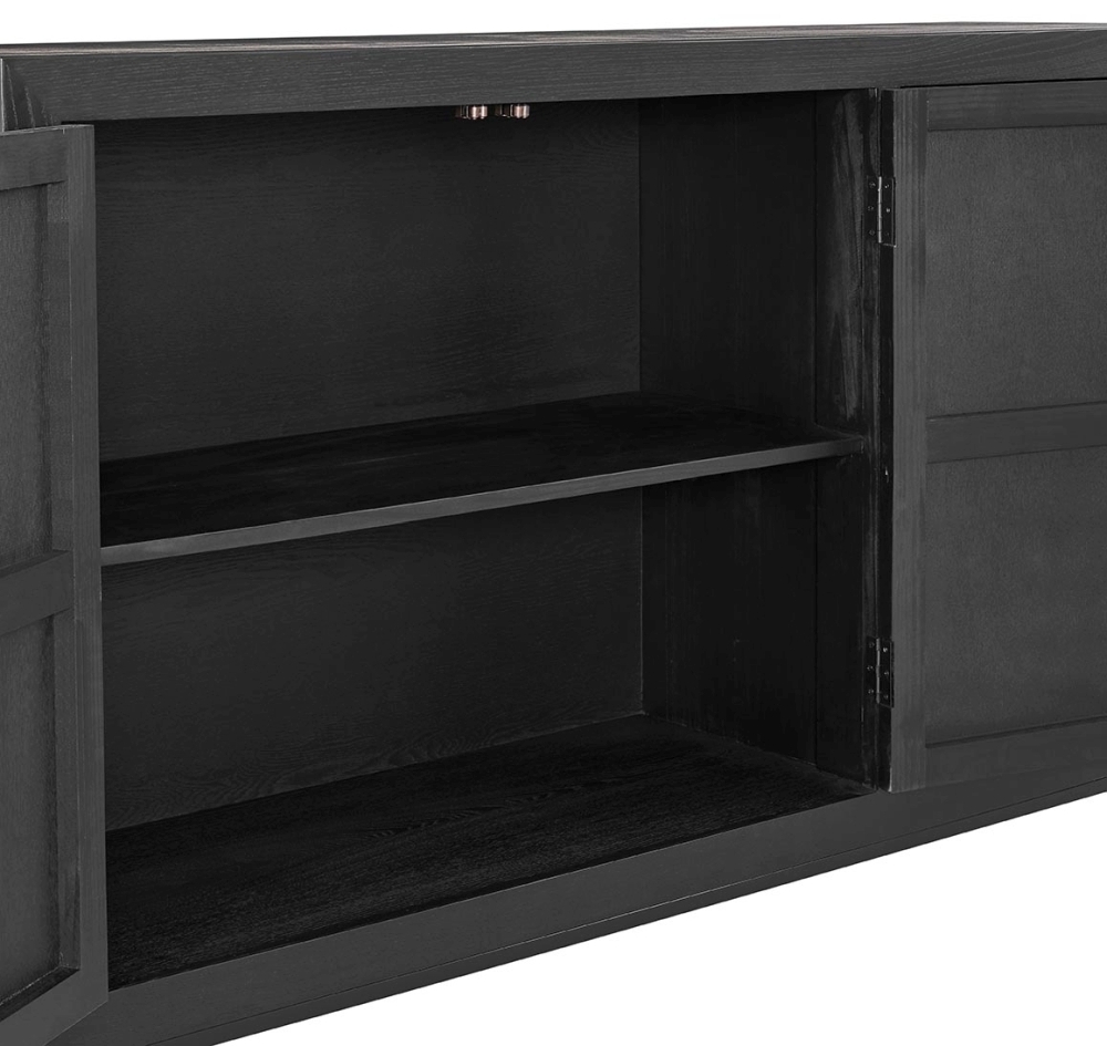 Product photograph of Brixton Black 2 Door Tv Unit from Choice Furniture Superstore.