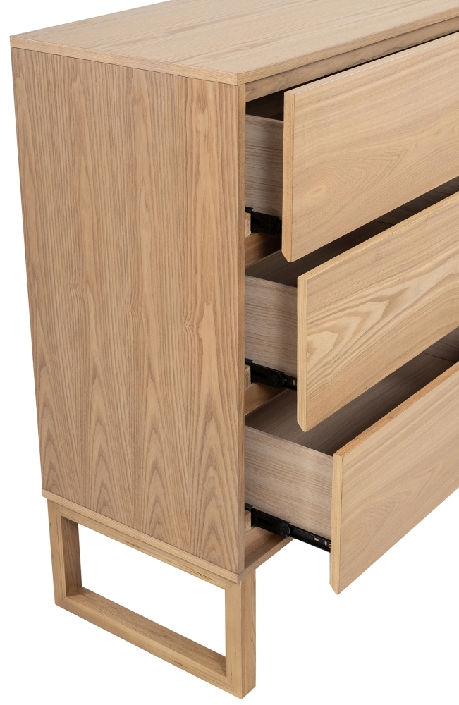 Product photograph of Philip Oak 6 Drawer Chest from Choice Furniture Superstore.