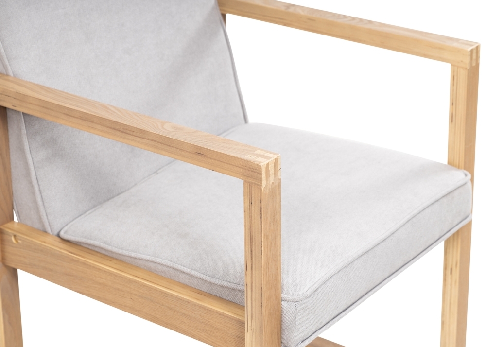 Product photograph of Leicester Oak Effect Chair from Choice Furniture Superstore.