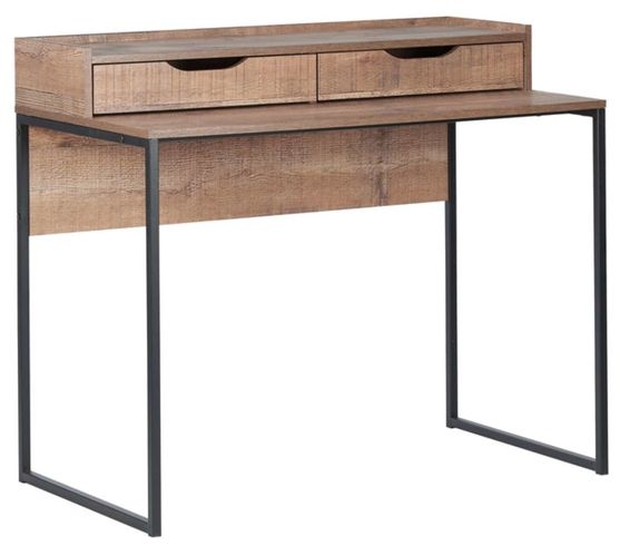 Product photograph of Urban Rustic 2 Drawer Office Desk from Choice Furniture Superstore.