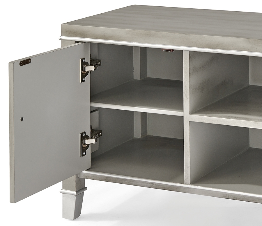Product photograph of Refton Pewter 120cm Tv Unit from Choice Furniture Superstore.