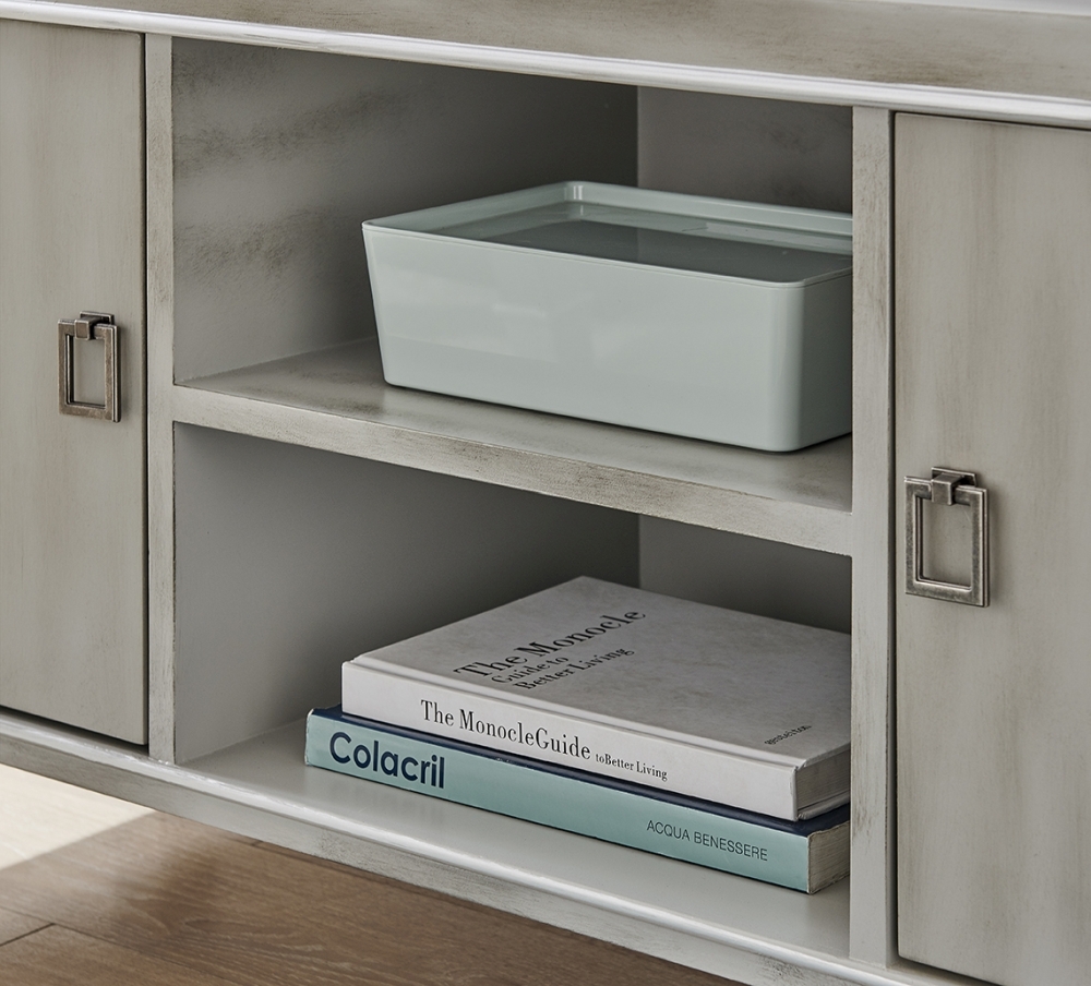 Product photograph of Refton Pewter 120cm Tv Unit from Choice Furniture Superstore.