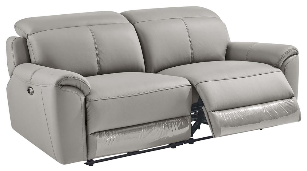 Product photograph of Danforth 3 Seater Electric Recliner Sofa - Comes In Light Grey And Charcoal from Choice Furniture Superstore.