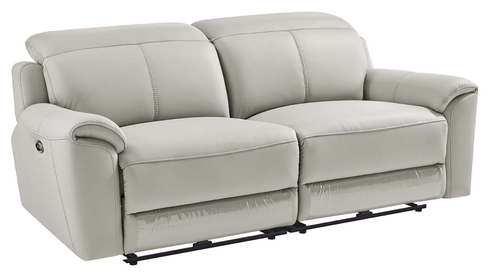 Product photograph of Madrid 3 Seater Electric Recliner Sofa - Comes In Light Grey And Charcoal from Choice Furniture Superstore.