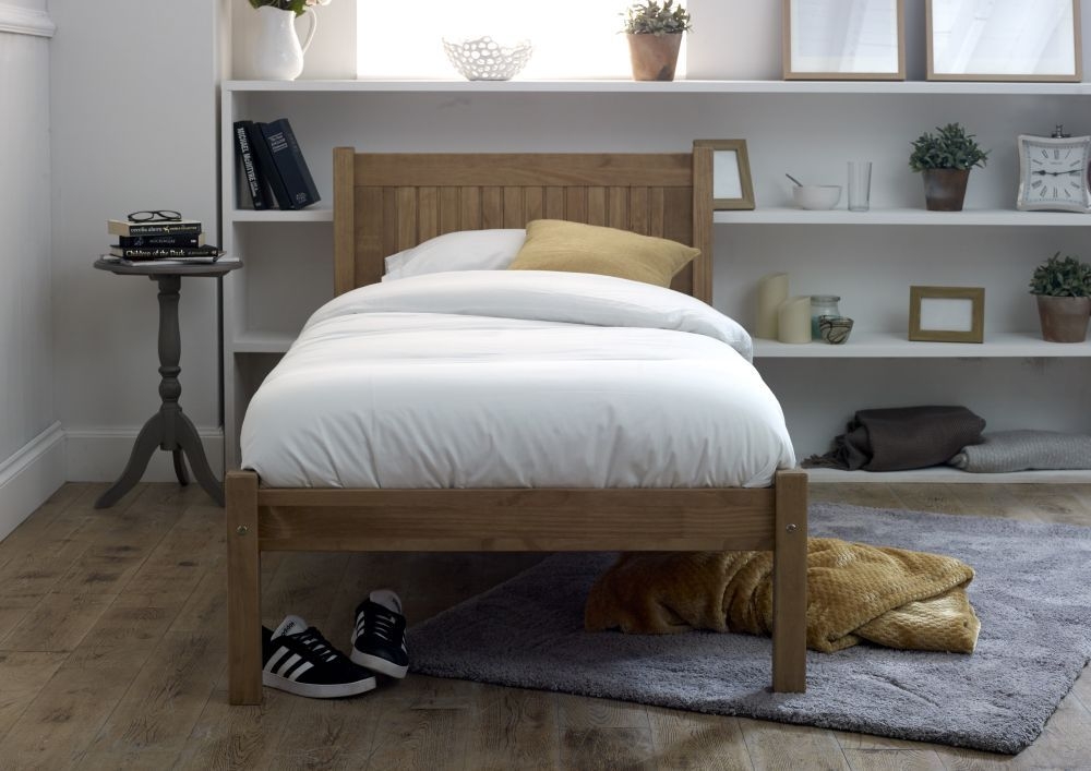 Capricorn Honeycomb Wooden Bed - Comes in Single, Small Double and King Size