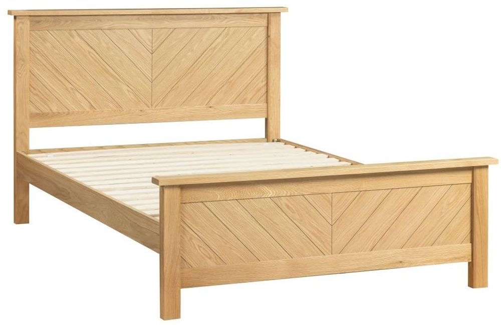 Product photograph of Kenji Oak Bed - Comes In Double King And Queen Size from Choice Furniture Superstore.