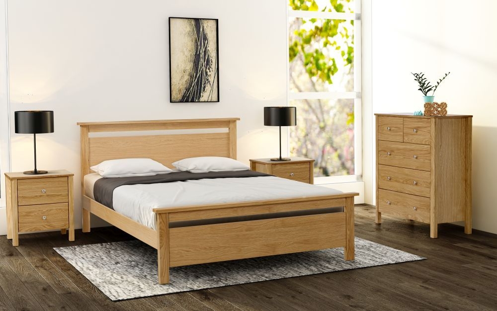 Product photograph of Nero Oak Bed - Comes In Double King And Queen Size from Choice Furniture Superstore.