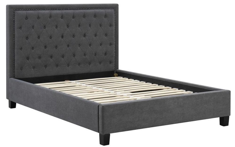 Product photograph of Limelight Rhea Dark Grey Fabric Bed - Sizes Available from Choice Furniture Superstore.