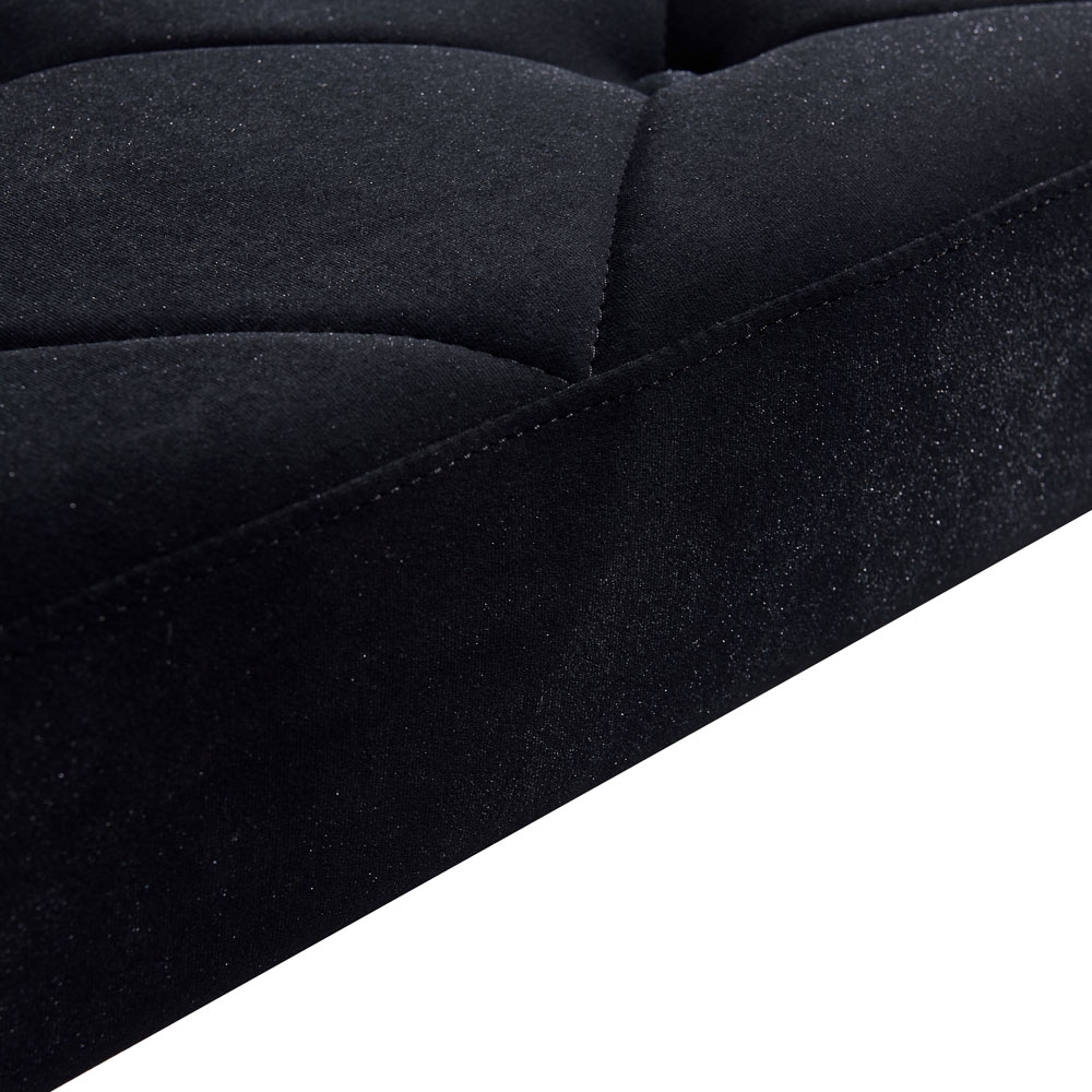 Product photograph of Louis Black Velvet Fabric 170cm Dining Bench from Choice Furniture Superstore.