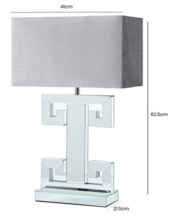 Product photograph of Clearance - Anya Table Lamp With Grey Shade - Fss14835 from Choice Furniture Superstore.