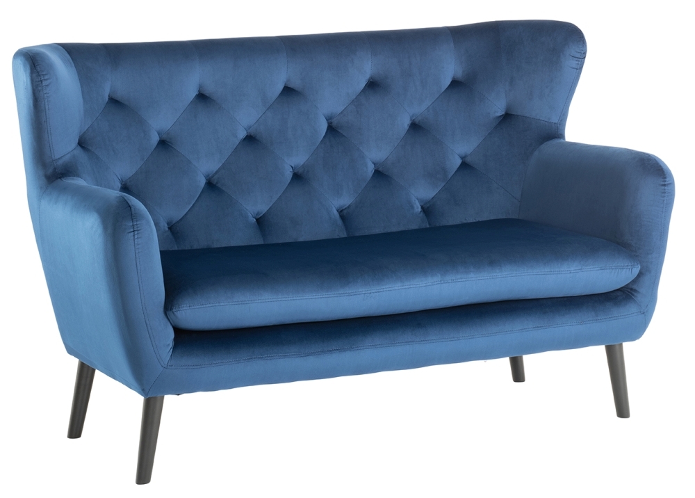 Product photograph of Yak Velvet Fabric 2 Seater Sofa - Comes In Grey Royal Blue Pink And White Options from Choice Furniture Superstore.
