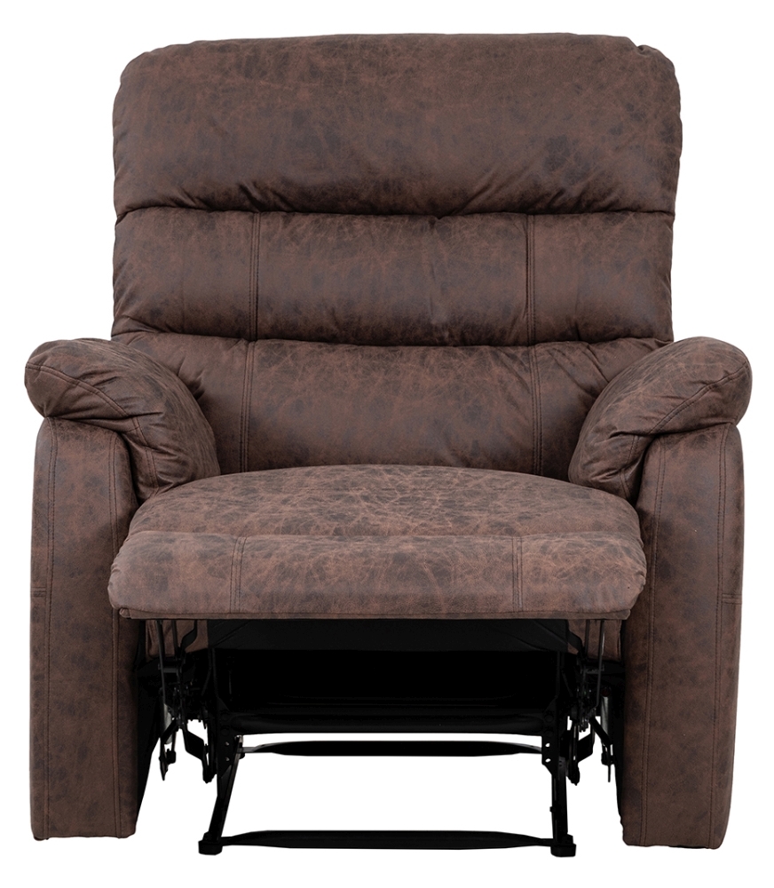 Product photograph of Taylor Leather Recliner Armchair - Comes In Grey And Antique Brown from Choice Furniture Superstore.