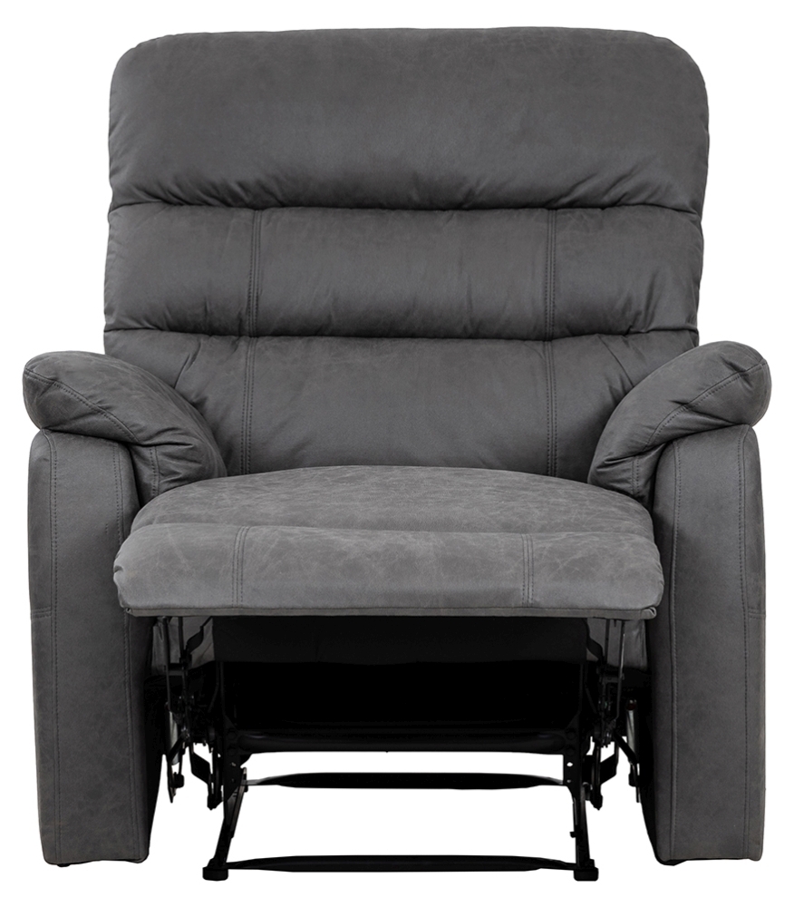 Product photograph of Taylor Leather Recliner Armchair - Comes In Grey And Antique Brown from Choice Furniture Superstore.