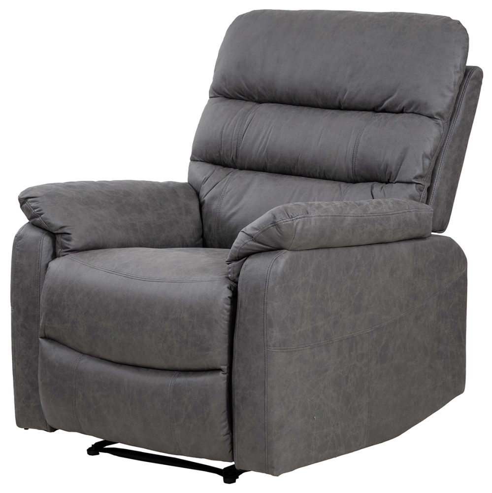 Product photograph of Taylor Leather Recliner Armchair - Comes In Grey And Antique Brown from Choice Furniture Superstore.