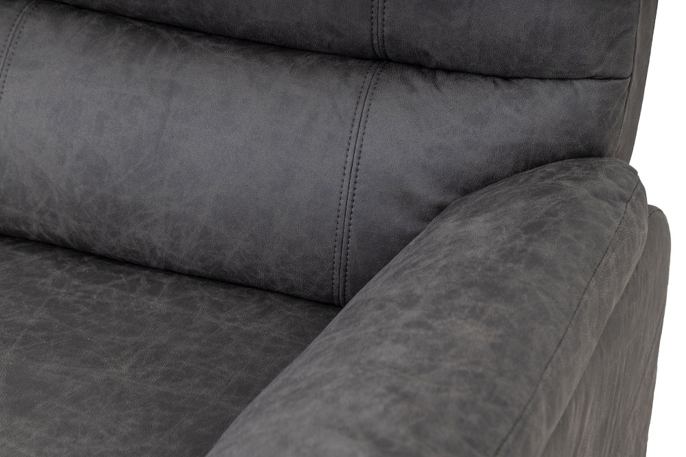 Product photograph of Taylor Leather 3 Seater Recliner Sofa - Comes In Grey And Antique Brown from Choice Furniture Superstore.