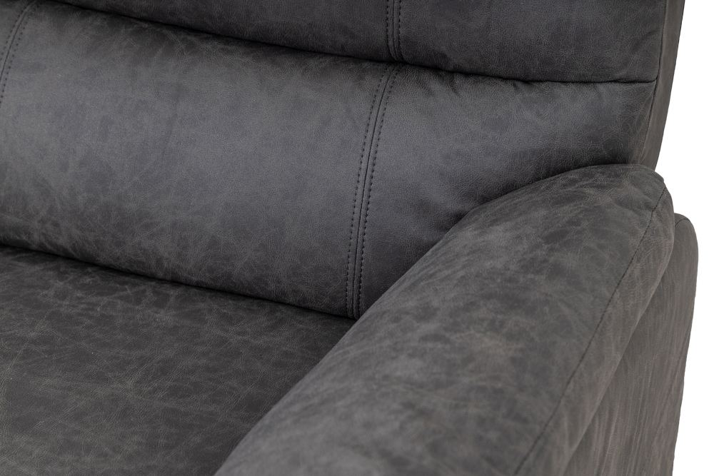 Product photograph of Riviera Leather 3 Seater Recliner Sofa - Comes In Grey And Antique Brown from Choice Furniture Superstore.