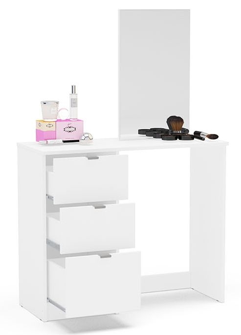 Product photograph of Madison White 3 Drawer Dressing Table from Choice Furniture Superstore.