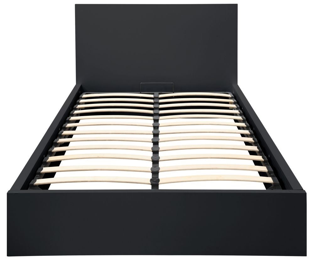 Product photograph of Oslo Black Ottoman Storage Bed - Sizes Availabe from Choice Furniture Superstore.