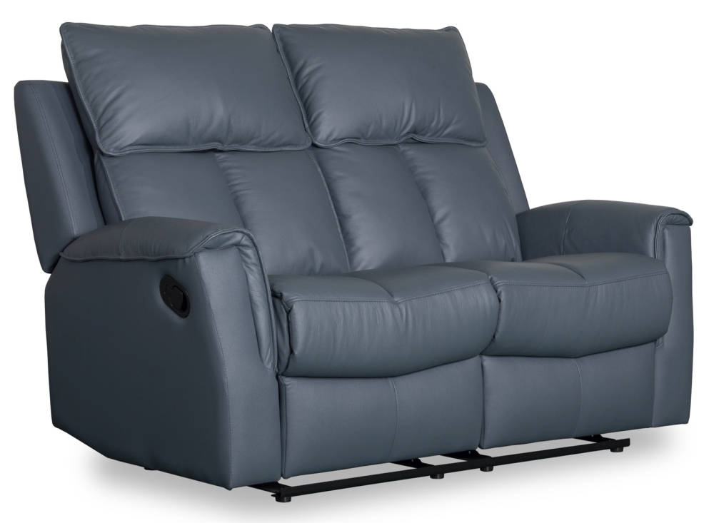 Product photograph of Malinta Leather Recliner 2 Seater Sofa- Comes In Dark Grey And Blue Grey from Choice Furniture Superstore.